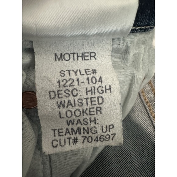 MOTHER Teaming Up High Waisted Looker Jean Womens 27 Full Length Stretch #MN11-9 - Picture 7 of 12